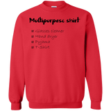 Sweatshirts Red / Small Multipurpose Shirt Crewneck Sweatshirt