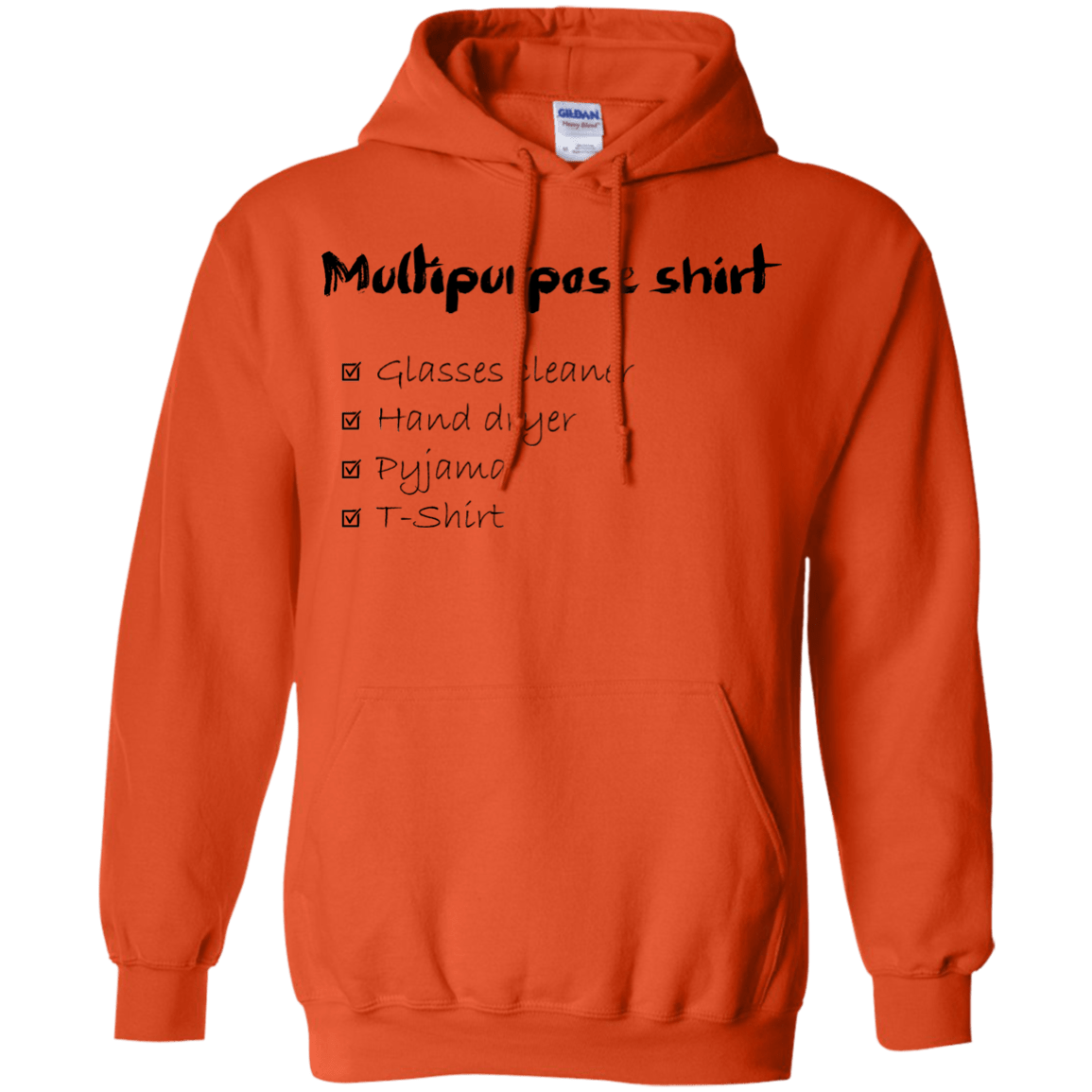 Sweatshirts Orange / Small Multipurpose Shirt Pullover Hoodie