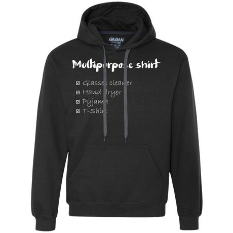 Sweatshirts Black / Small Multipurpose Shirt White ink Premium Fleece Hoodie