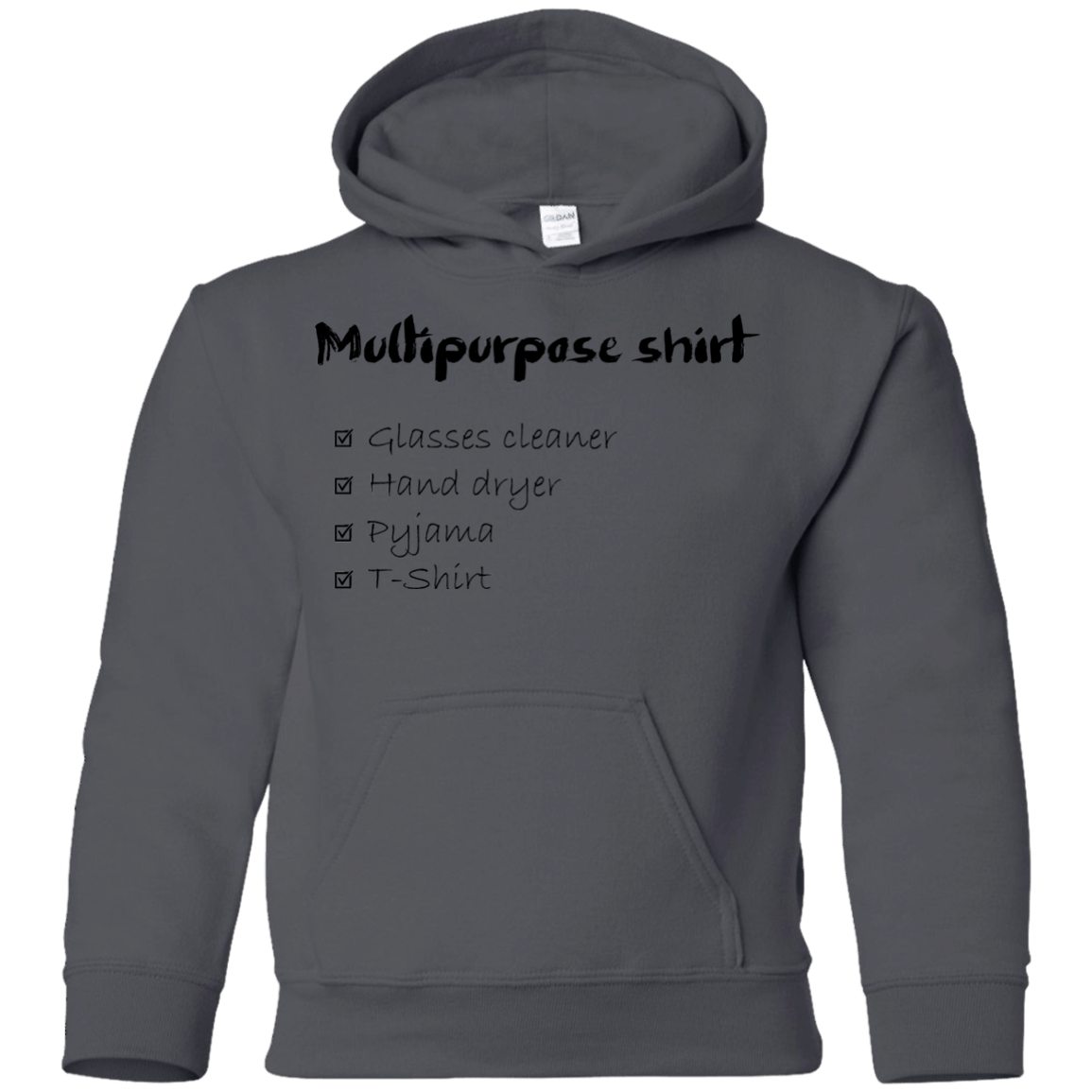 Sweatshirts Charcoal / YS Multipurpose Shirt Youth Hoodie