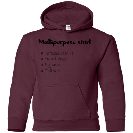 Sweatshirts Maroon / YS Multipurpose Shirt Youth Hoodie