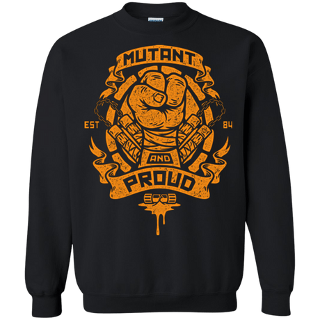 Sweatshirts Black / Small Mutant and Proud Mikey Crewneck Sweatshirt