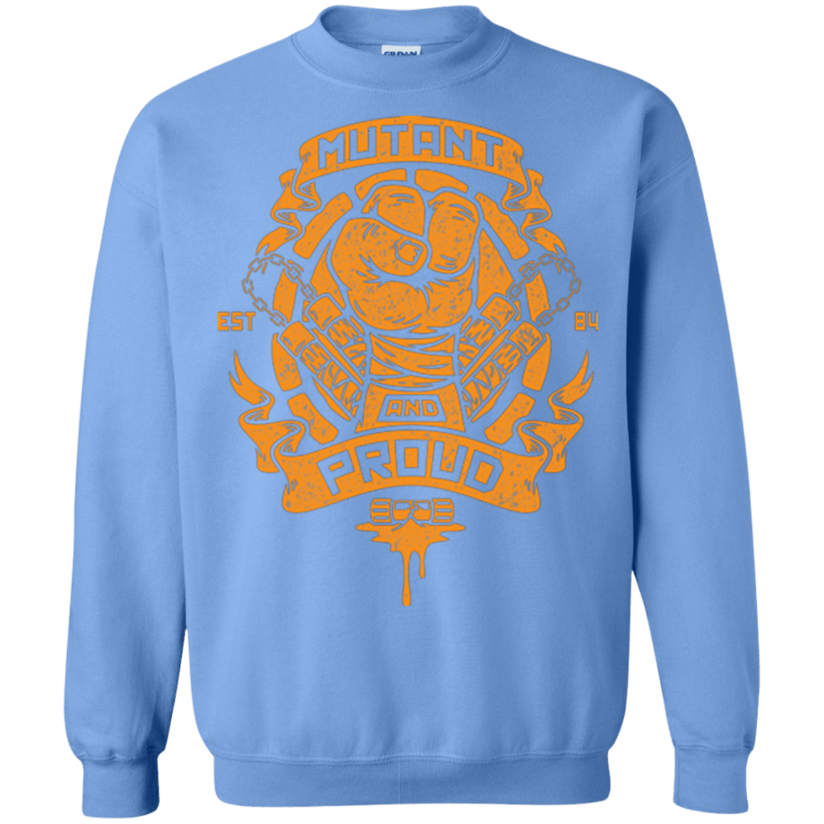 Sweatshirts Carolina Blue / Small Mutant and Proud Mikey Crewneck Sweatshirt