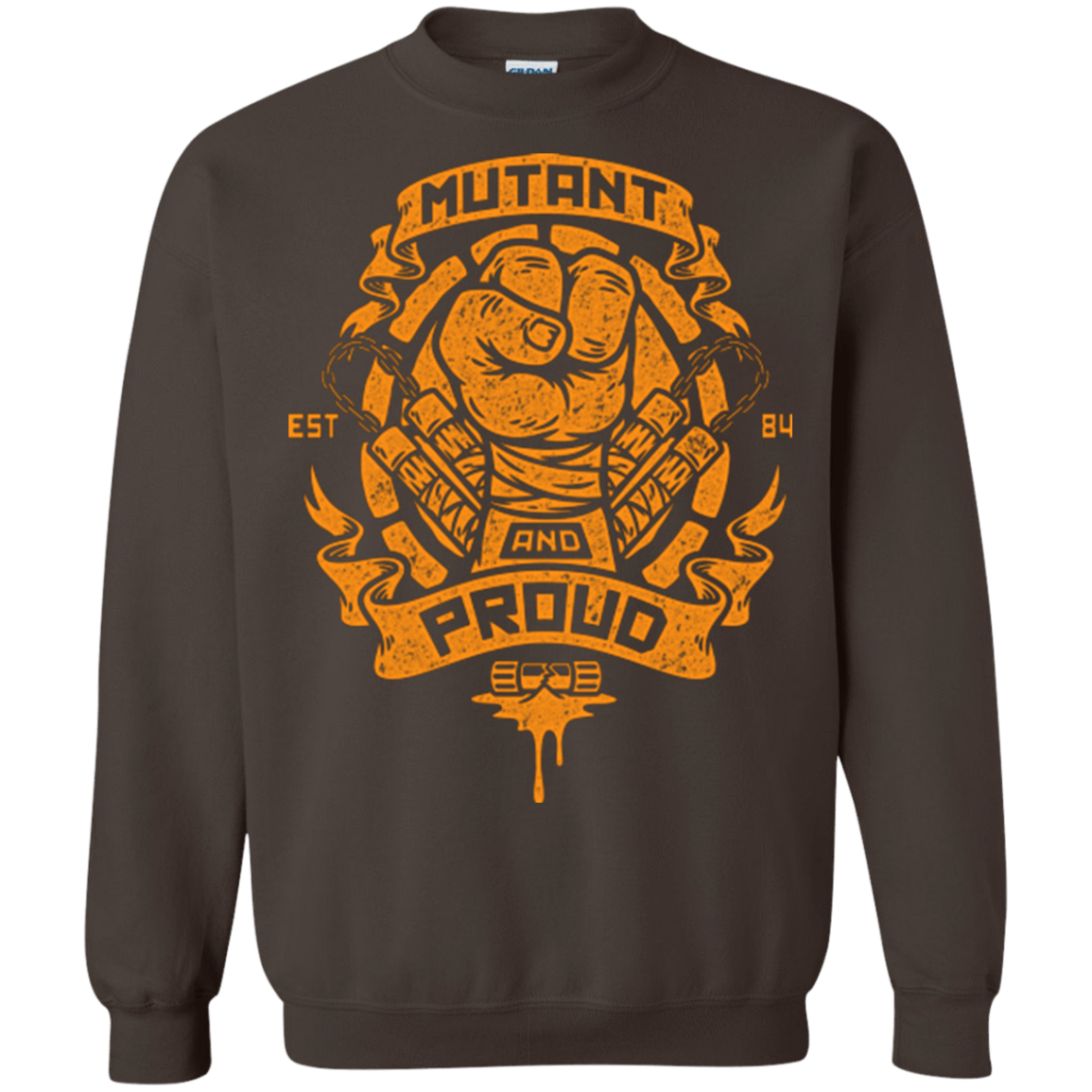 Sweatshirts Dark Chocolate / Small Mutant and Proud Mikey Crewneck Sweatshirt