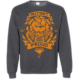 Sweatshirts Dark Heather / Small Mutant and Proud Mikey Crewneck Sweatshirt