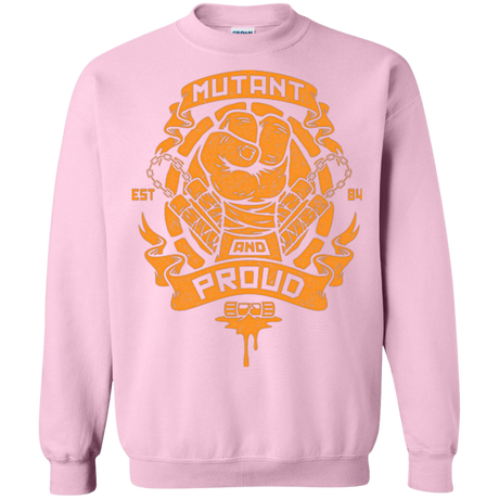 Sweatshirts Light Pink / Small Mutant and Proud Mikey Crewneck Sweatshirt