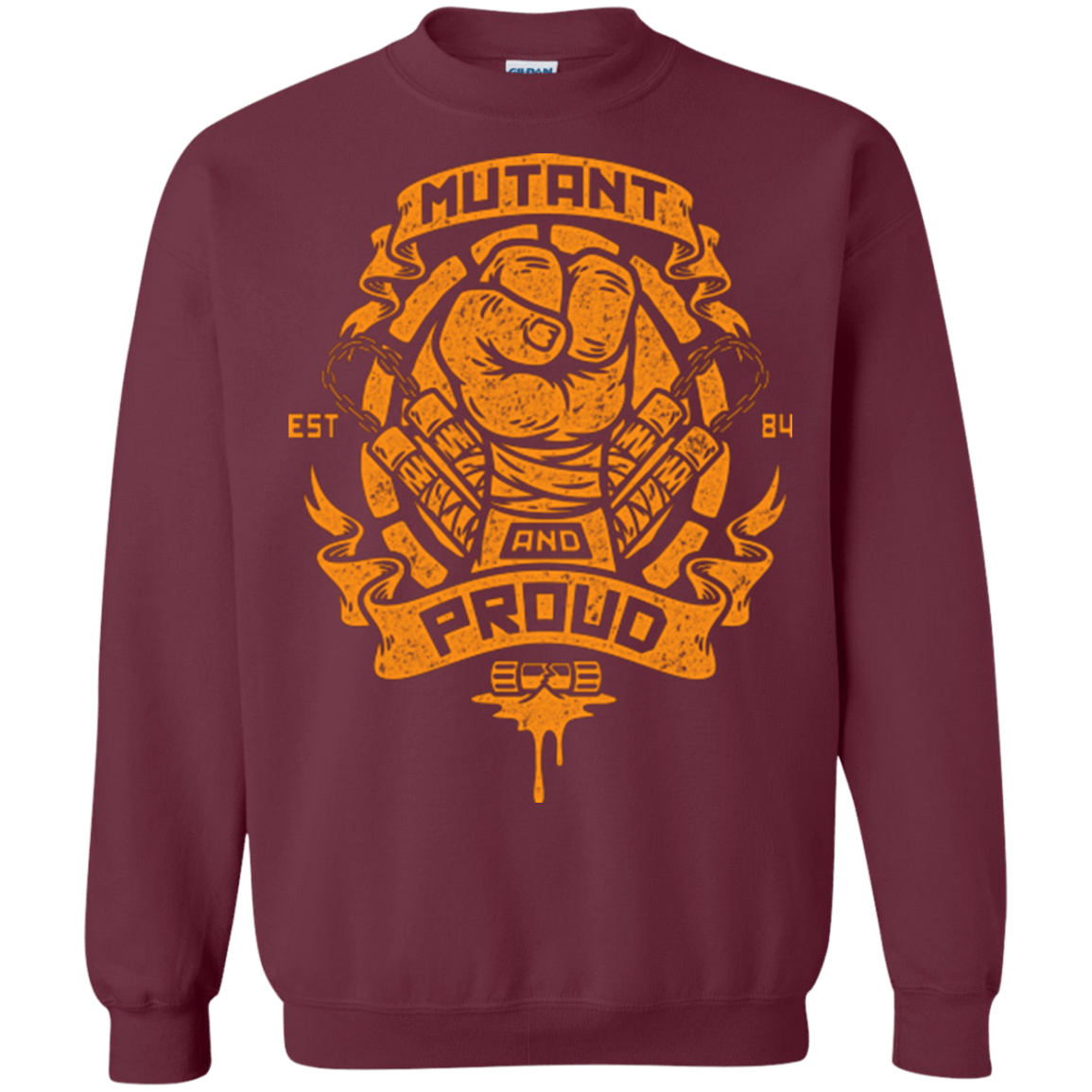 Sweatshirts Maroon / Small Mutant and Proud Mikey Crewneck Sweatshirt