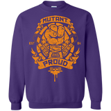 Sweatshirts Purple / Small Mutant and Proud Mikey Crewneck Sweatshirt