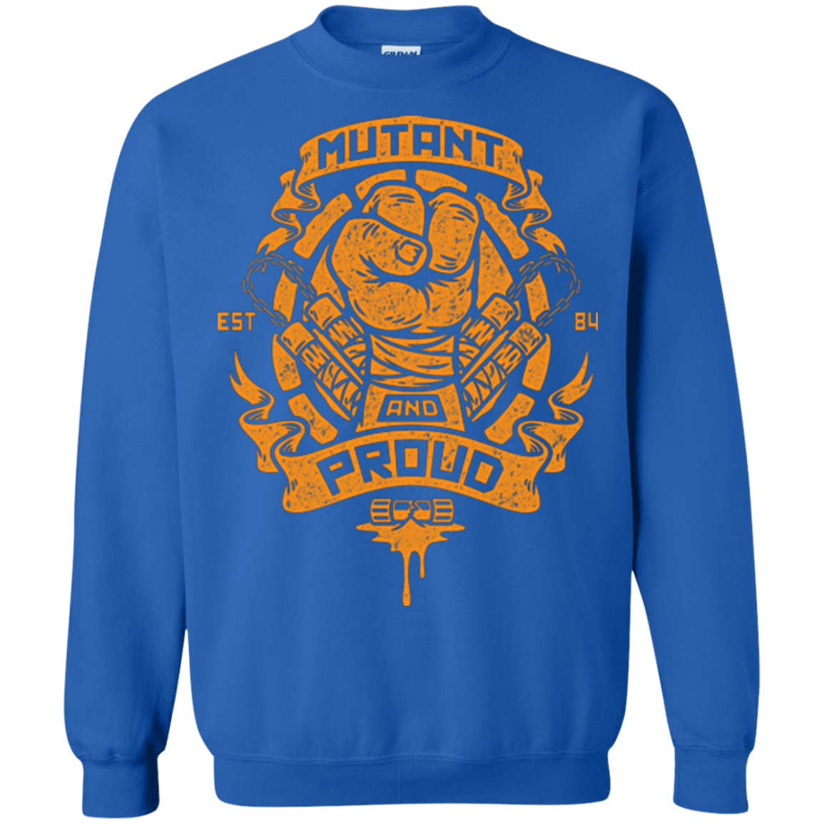 Sweatshirts Royal / Small Mutant and Proud Mikey Crewneck Sweatshirt