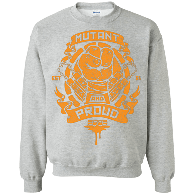 Sweatshirts Sport Grey / Small Mutant and Proud Mikey Crewneck Sweatshirt