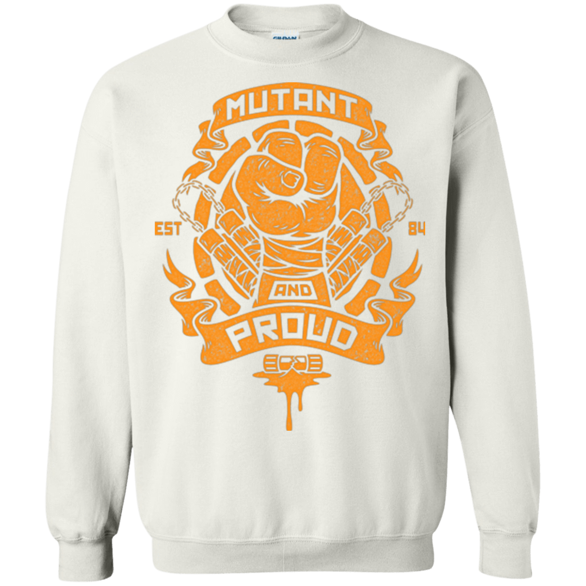 Sweatshirts White / Small Mutant and Proud Mikey Crewneck Sweatshirt
