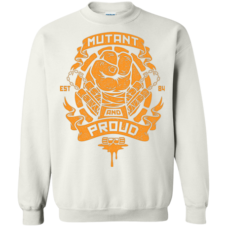 Sweatshirts White / Small Mutant and Proud Mikey Crewneck Sweatshirt