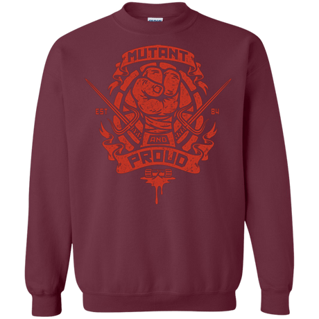 Sweatshirts Maroon / Small Mutant and Proud Raph Crewneck Sweatshirt