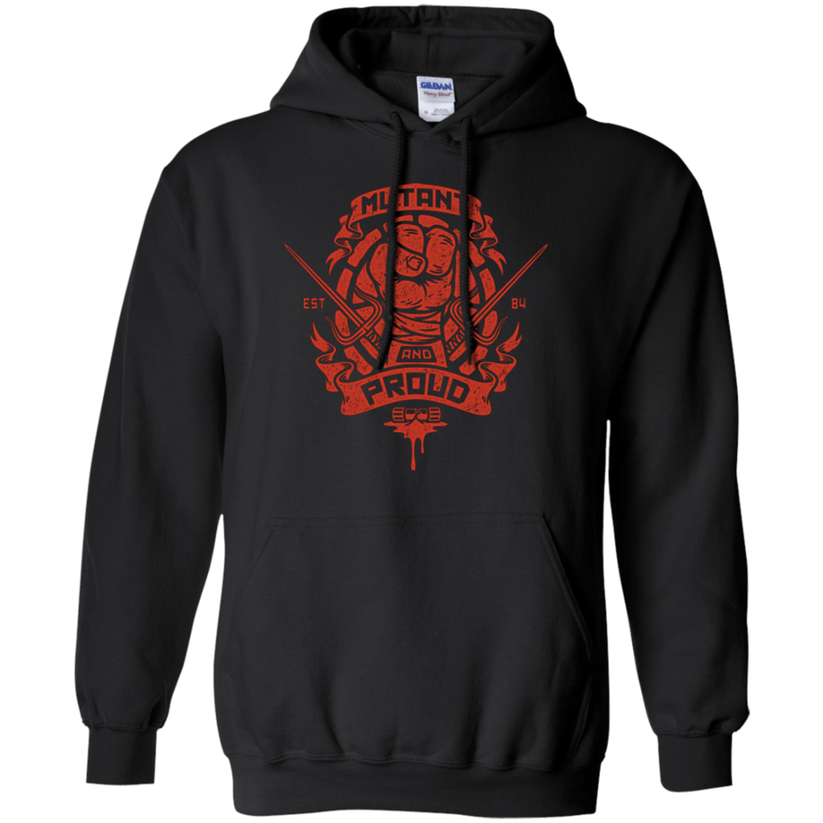 Sweatshirts Black / Small Mutant and Proud Raph Pullover Hoodie