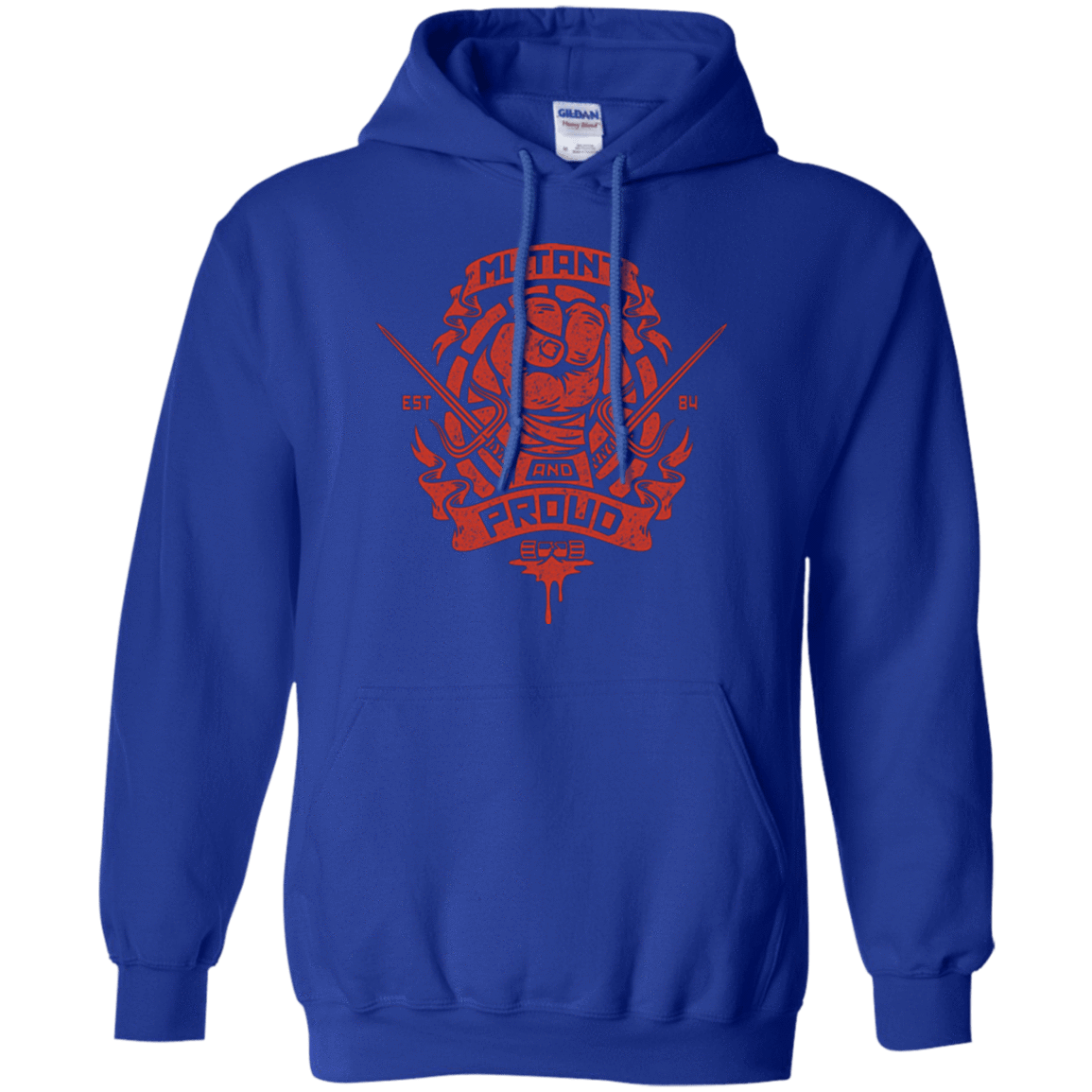 Sweatshirts Royal / Small Mutant and Proud Raph Pullover Hoodie