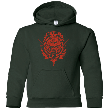 Sweatshirts Forest Green / YS Mutant and Proud Raph Youth Hoodie