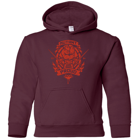 Sweatshirts Maroon / YS Mutant and Proud Raph Youth Hoodie