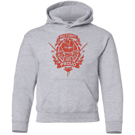 Sweatshirts Sport Grey / YS Mutant and Proud Raph Youth Hoodie