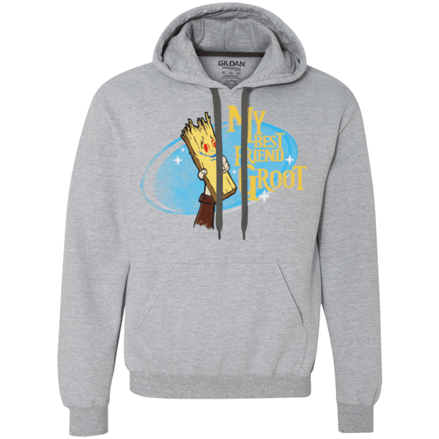 Sweatshirts Sport Grey / Small My Best Friend Groot Premium Fleece Hoodie