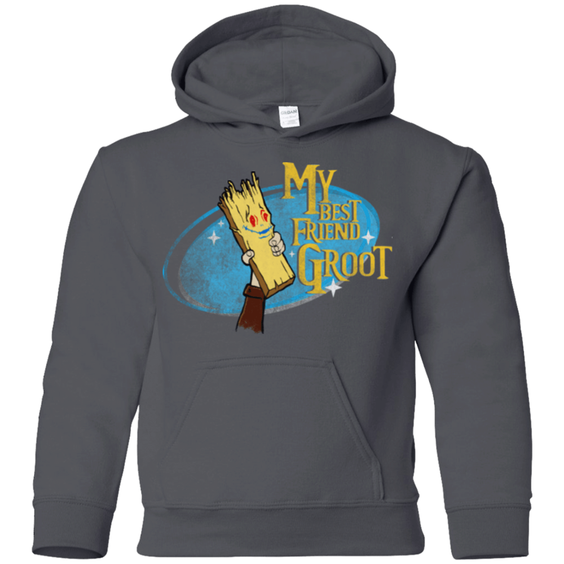 Sweatshirts Charcoal / YS My Best Friend Groot Youth Hoodie
