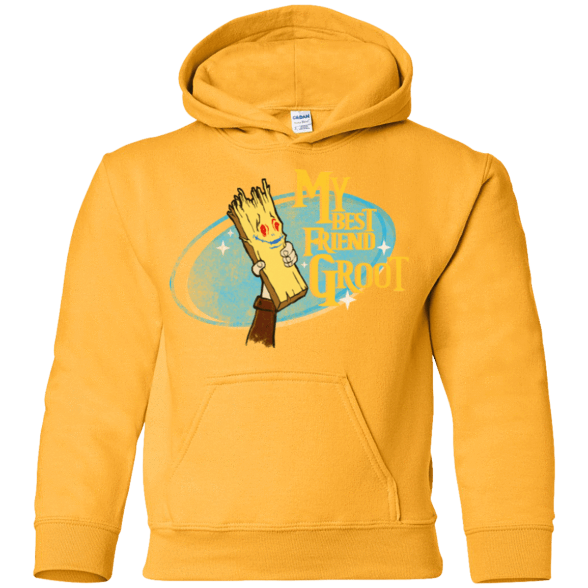 Sweatshirts Gold / YS My Best Friend Groot Youth Hoodie