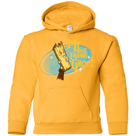 Sweatshirts Gold / YS My Best Friend Groot Youth Hoodie