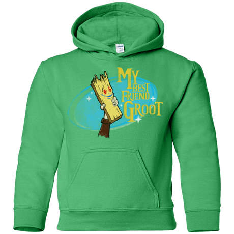Sweatshirts Irish Green / YS My Best Friend Groot Youth Hoodie