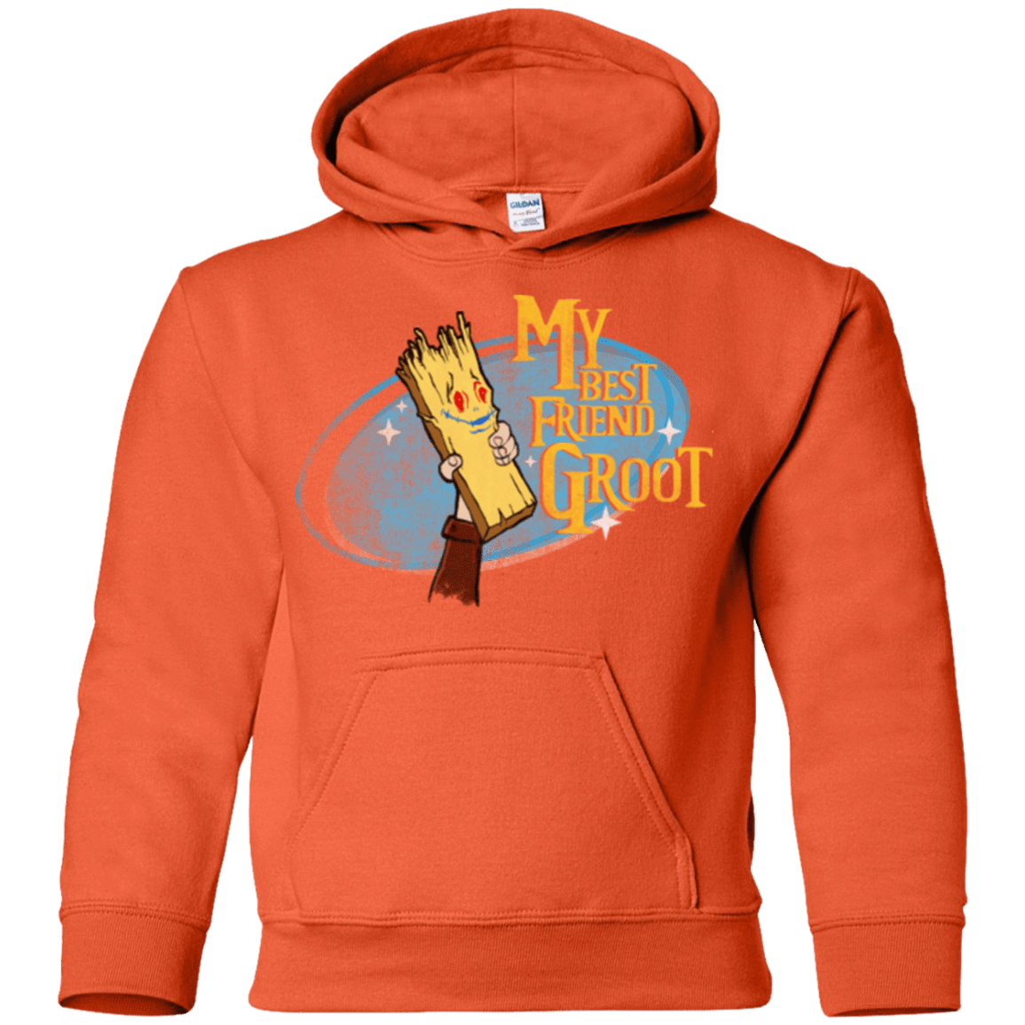 Sweatshirts Orange / YS My Best Friend Groot Youth Hoodie
