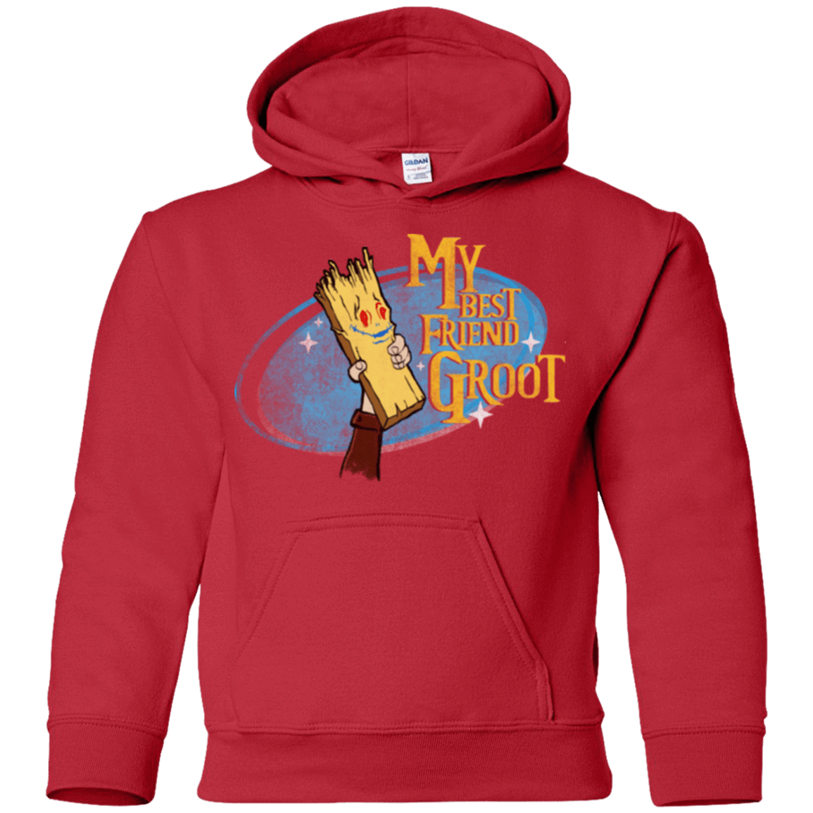 Sweatshirts Red / YS My Best Friend Groot Youth Hoodie