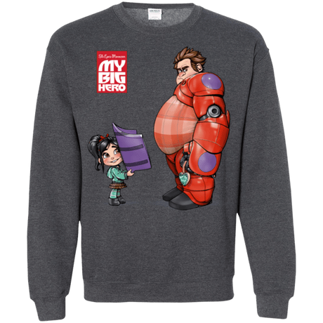 Sweatshirts Dark Heather / Small My Big Hero Crewneck Sweatshirt