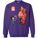 Sweatshirts Purple / Small My Big Hero Crewneck Sweatshirt