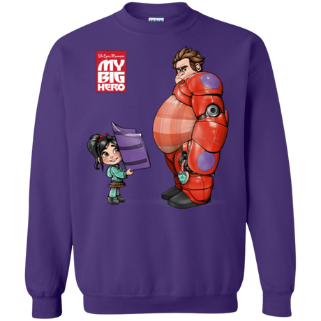 Sweatshirts Purple / Small My Big Hero Crewneck Sweatshirt