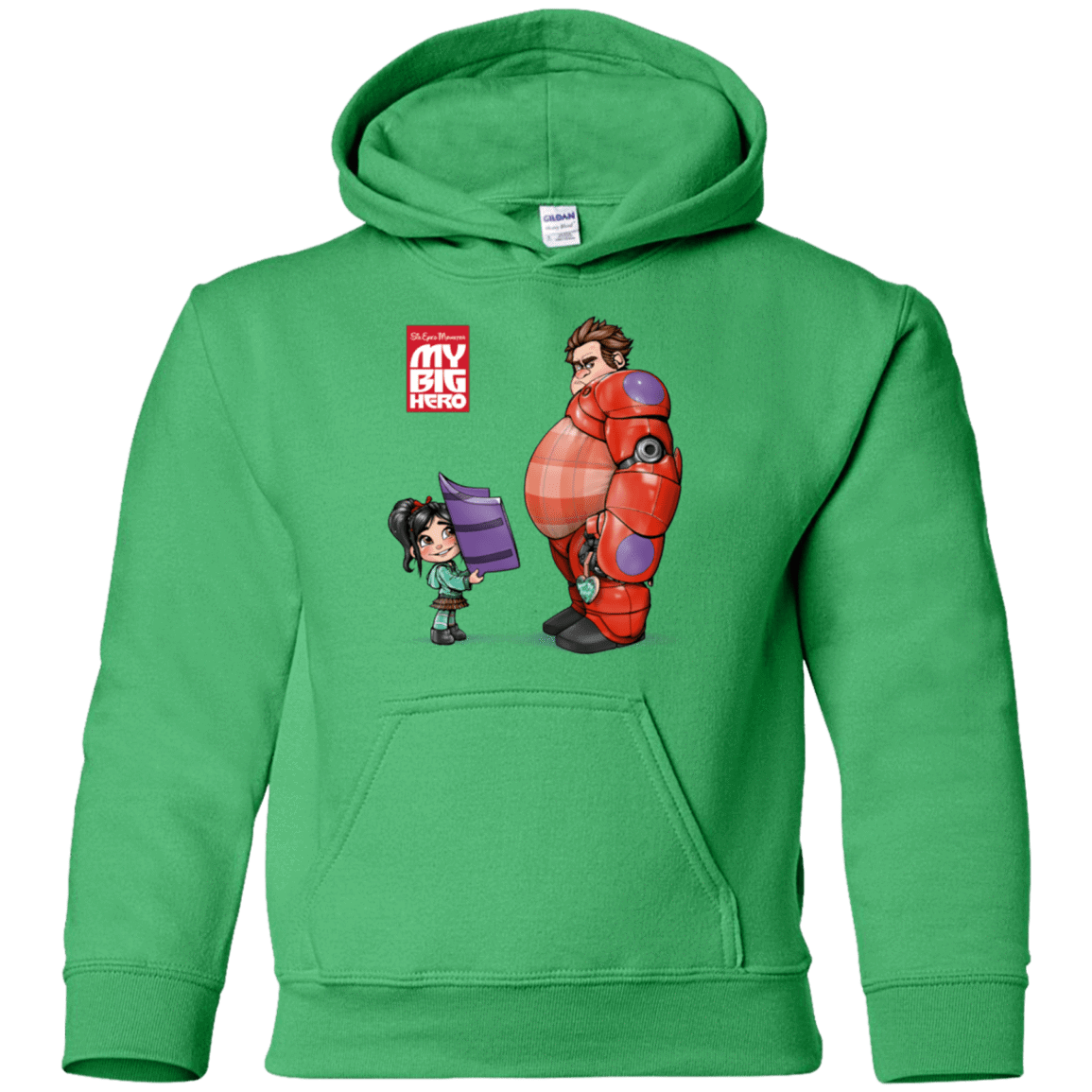Sweatshirts Irish Green / YS My Big Hero Youth Hoodie