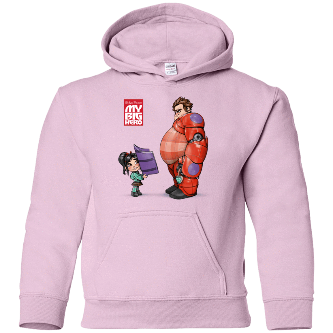 Sweatshirts Light Pink / YS My Big Hero Youth Hoodie