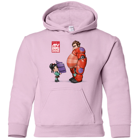 Sweatshirts Light Pink / YS My Big Hero Youth Hoodie