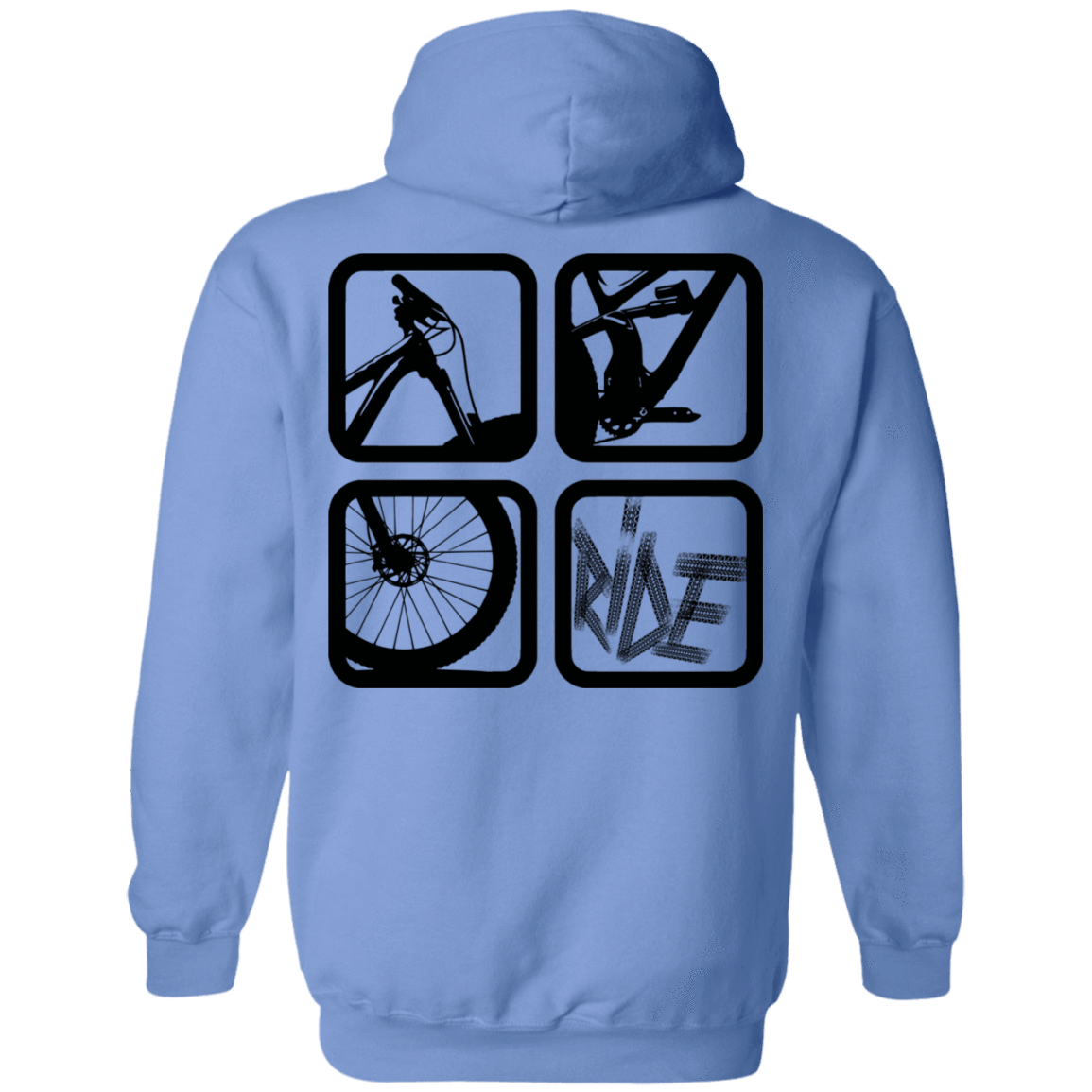 Sweatshirts Carolina Blue / S My Ride Back Print Pullover Hoodie