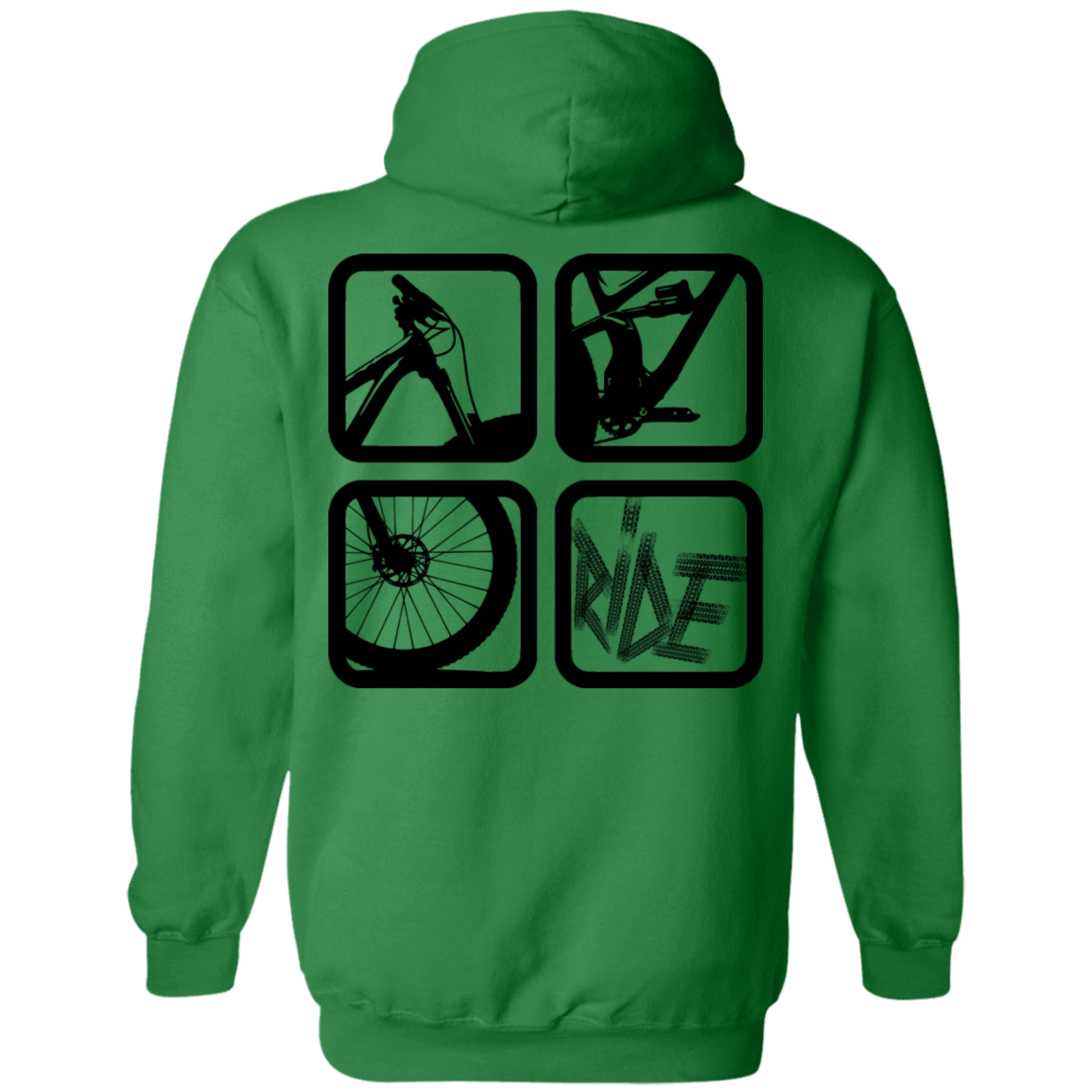 Sweatshirts Irish Green / S My Ride Back Print Pullover Hoodie