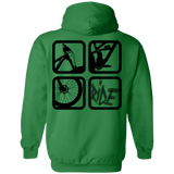 Sweatshirts Irish Green / S My Ride Back Print Pullover Hoodie