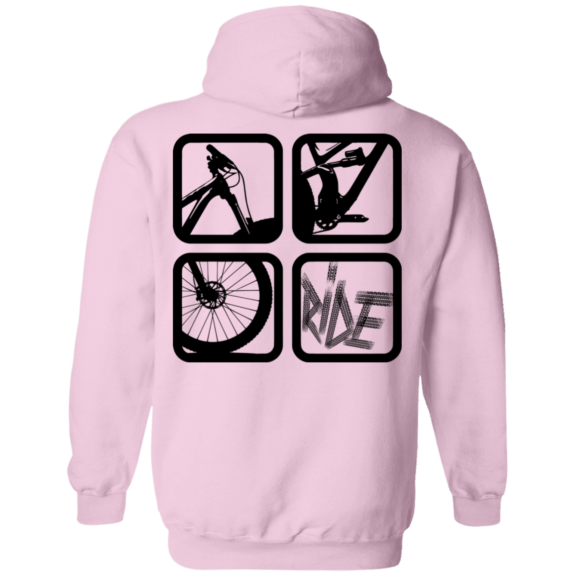 Sweatshirts Light Pink / S My Ride Back Print Pullover Hoodie