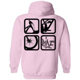 Sweatshirts Light Pink / S My Ride Back Print Pullover Hoodie