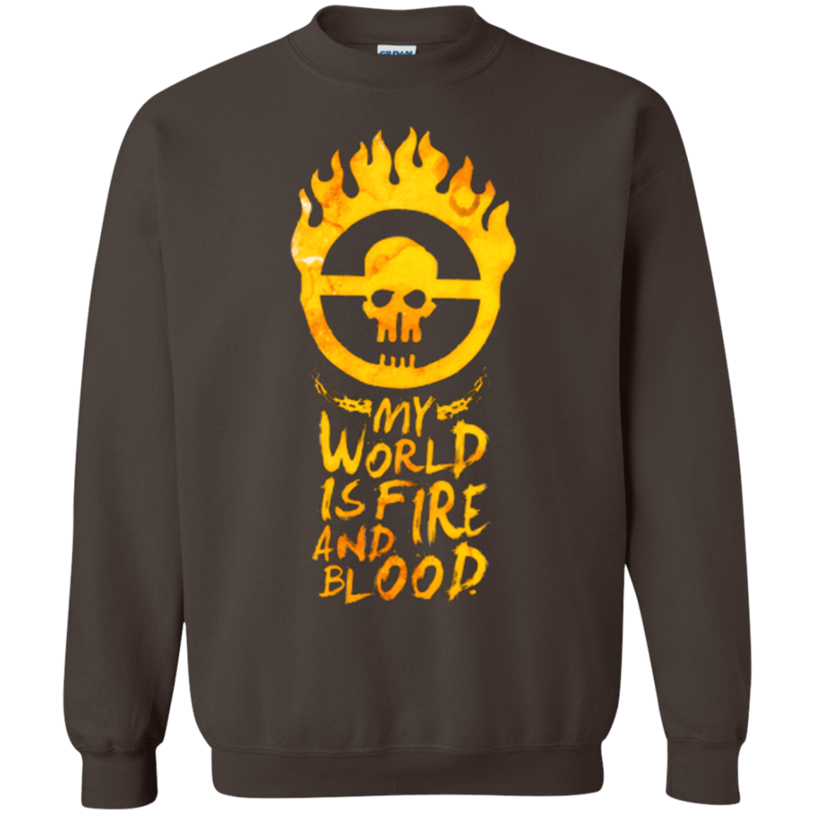 Sweatshirts Dark Chocolate / Small My World Is Fire Crewneck Sweatshirt