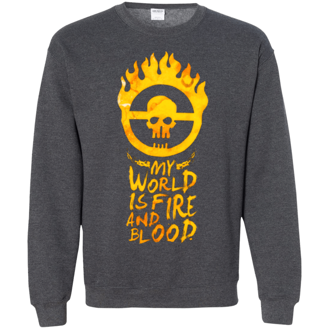 Sweatshirts Dark Heather / Small My World Is Fire Crewneck Sweatshirt