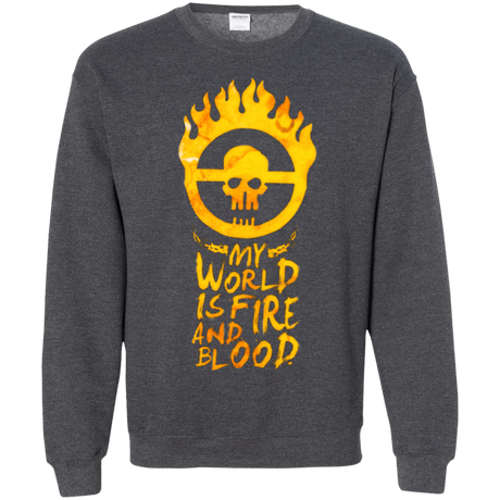 Sweatshirts Dark Heather / Small My World Is Fire Crewneck Sweatshirt