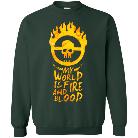 Sweatshirts Forest Green / Small My World Is Fire Crewneck Sweatshirt