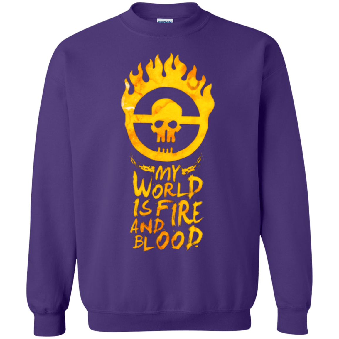 Sweatshirts Purple / Small My World Is Fire Crewneck Sweatshirt