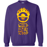Sweatshirts Purple / Small My World Is Fire Crewneck Sweatshirt