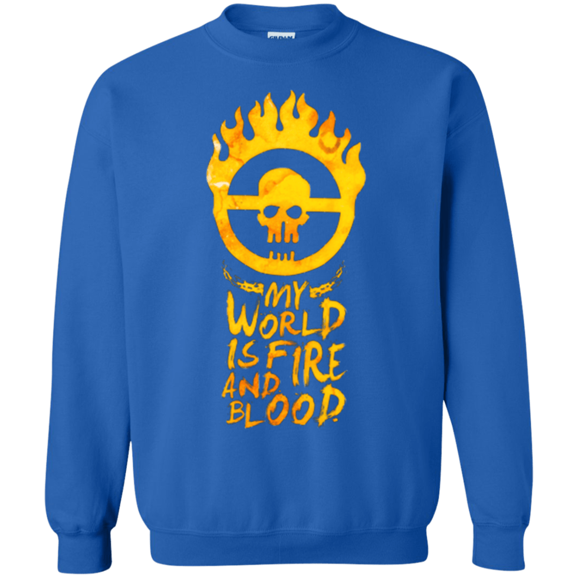 Sweatshirts Royal / Small My World Is Fire Crewneck Sweatshirt