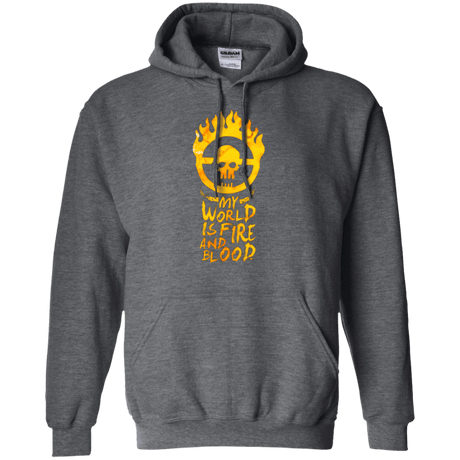 Sweatshirts Dark Heather / Small My World Is Fire Pullover Hoodie