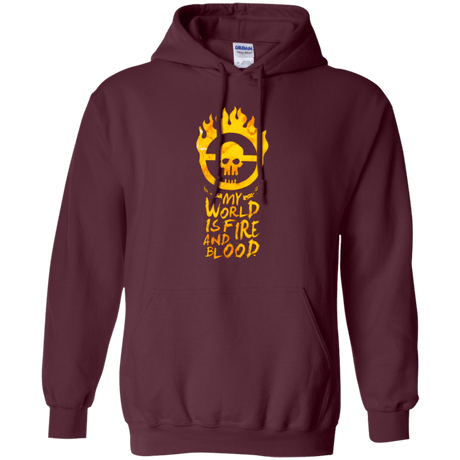 Sweatshirts Maroon / Small My World Is Fire Pullover Hoodie