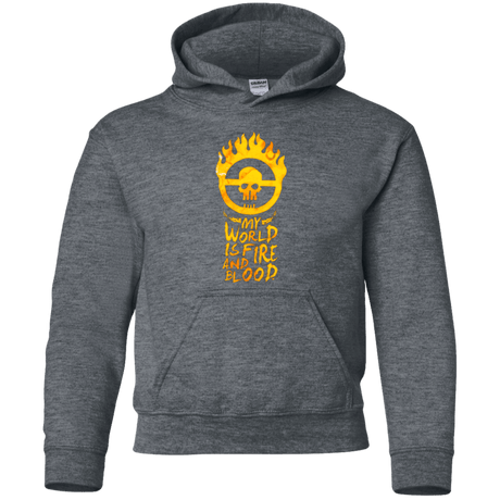Sweatshirts Dark Heather / YS My World Is Fire Youth Hoodie